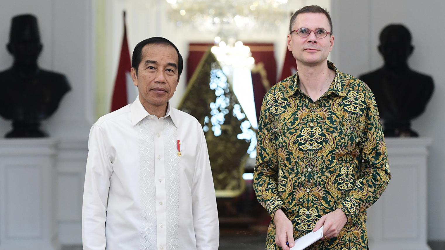 Joko Widodo and Marcus Mietzner 2023