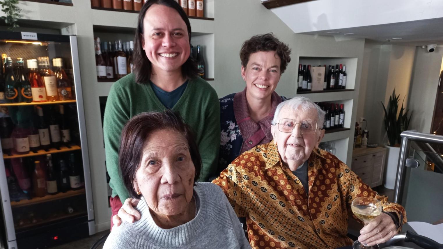 Dr Jarrah Sastrawan and Dr Elly Kent with Tony and Yohanni Johns